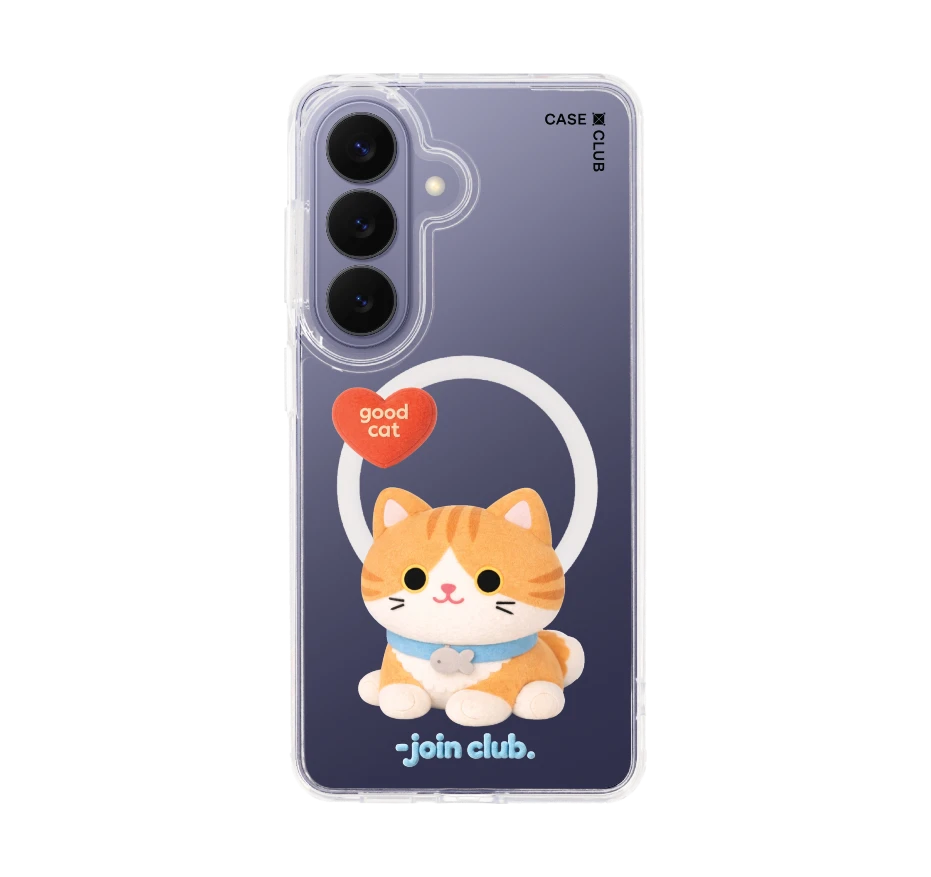 join the club heartful orange cat