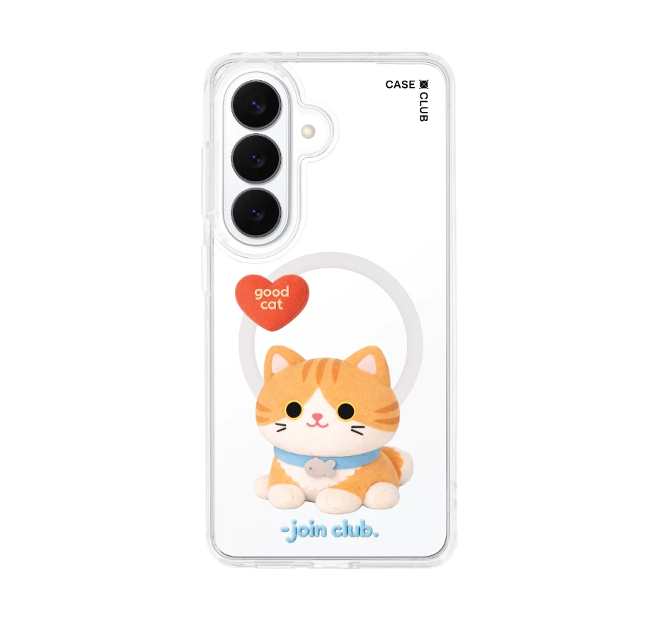 join the club heartful orange cat