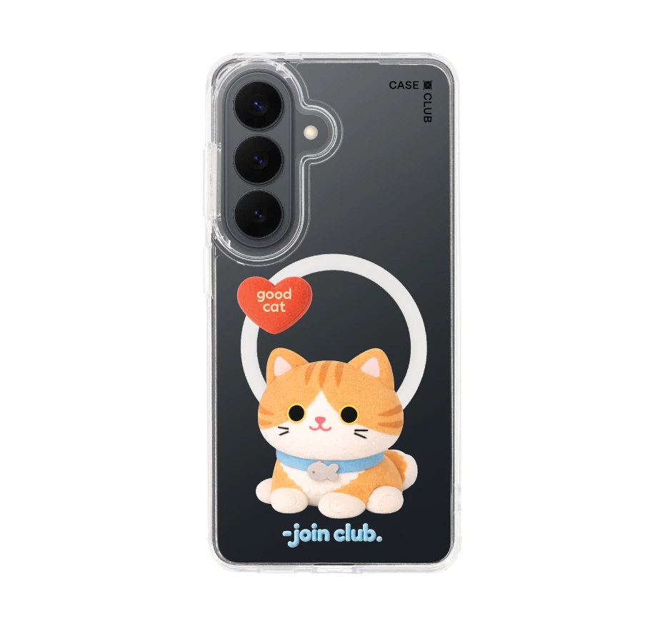 join the club heartful orange cat