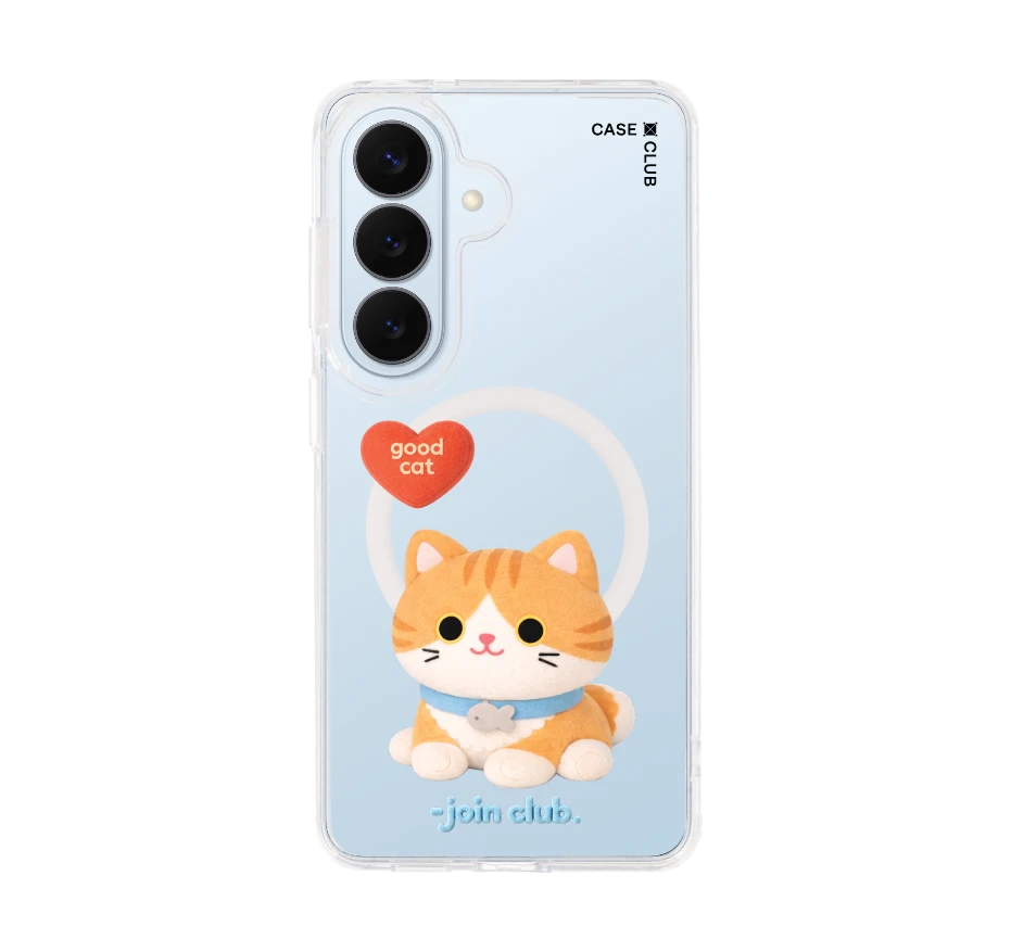 join the club heartful orange cat