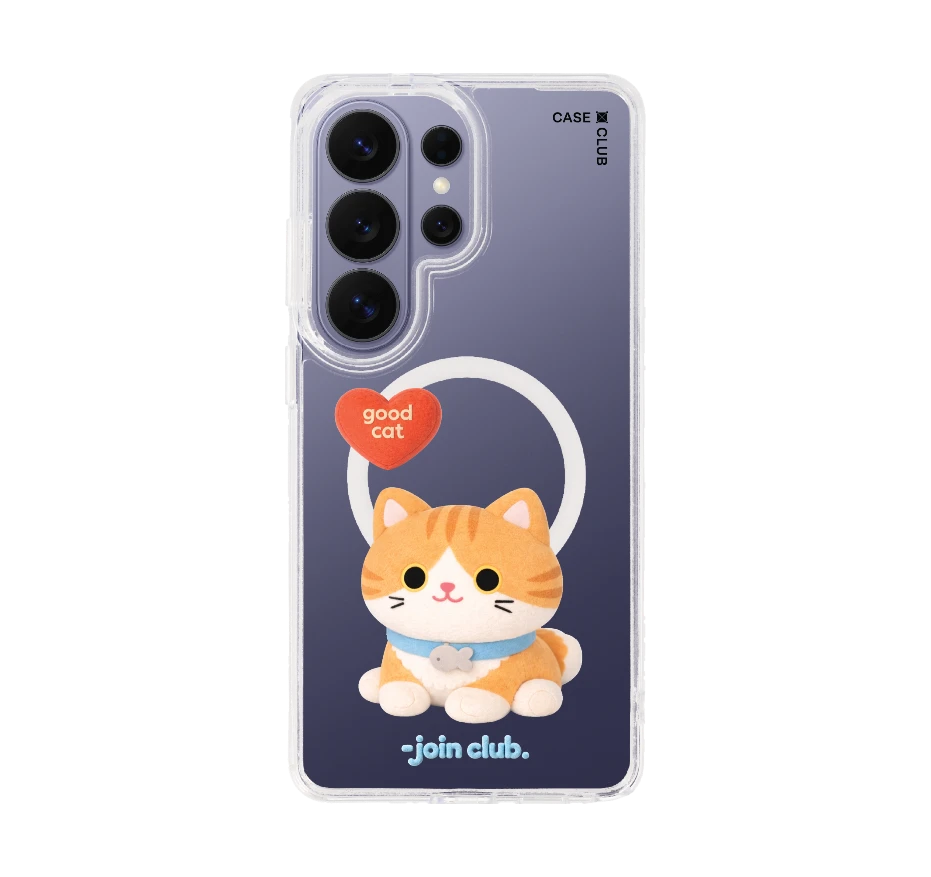 join the club heartful orange cat