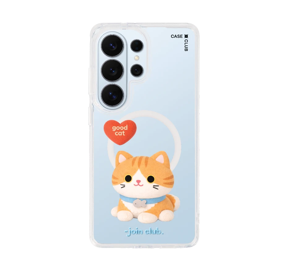 join the club heartful orange cat