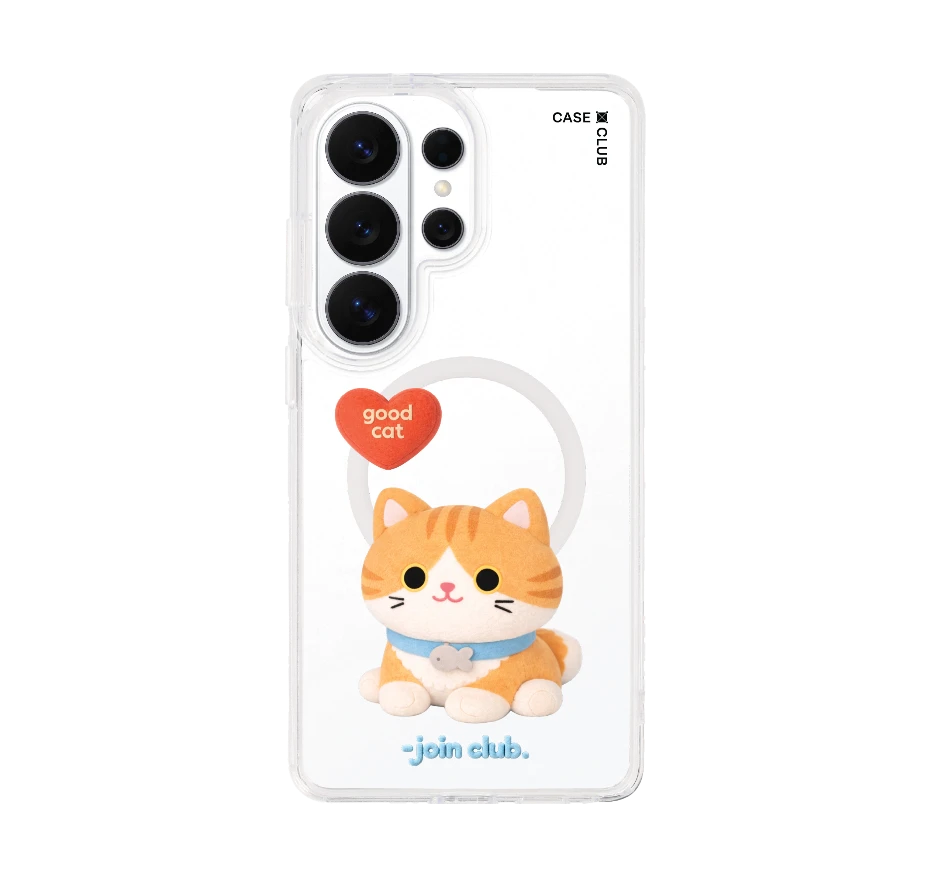 join the club heartful orange cat