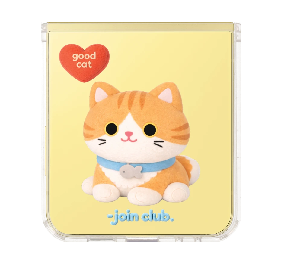 join the club heartful orange cat