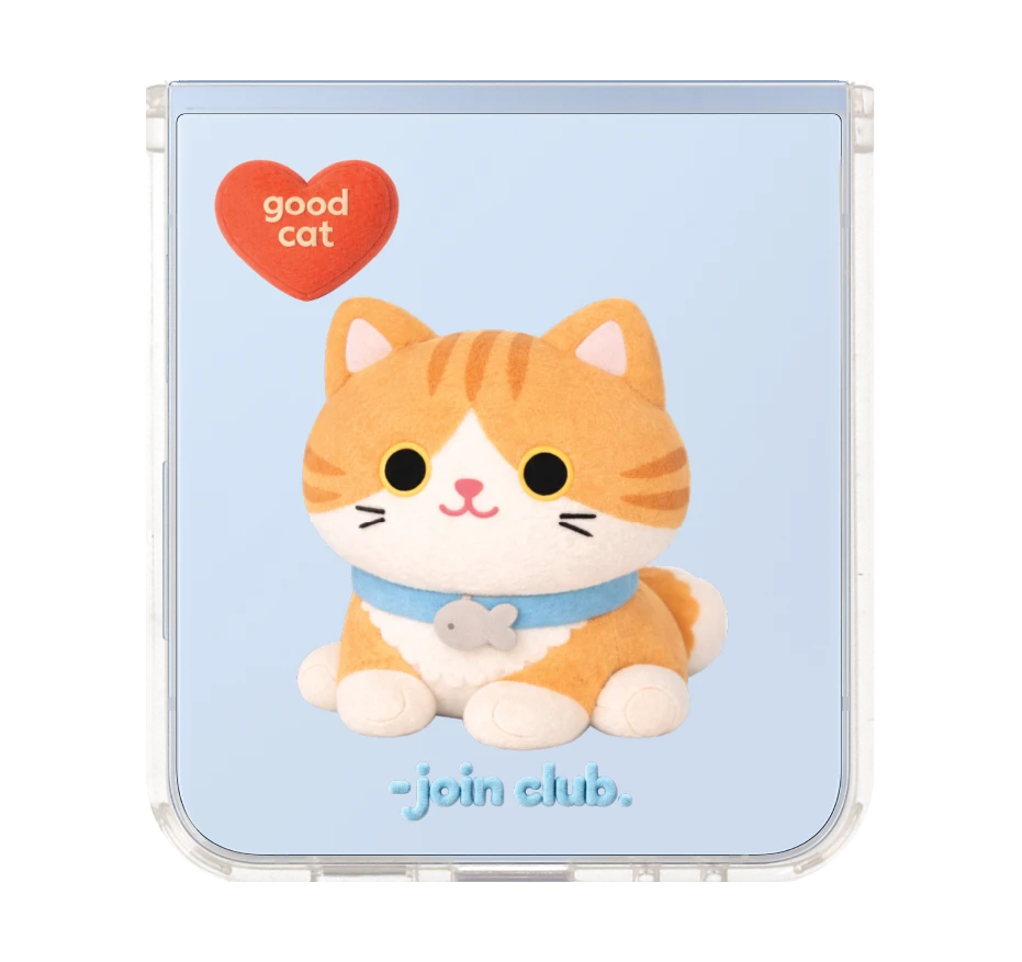 join the club heartful orange cat