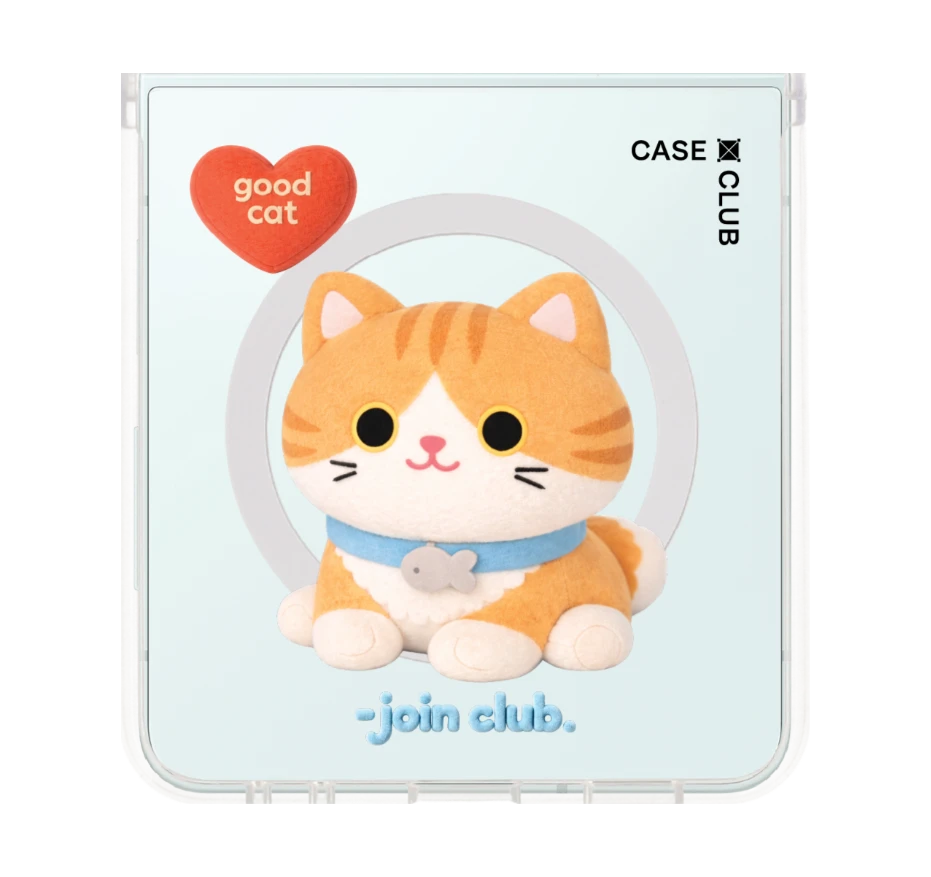 join the club heartful orange cat