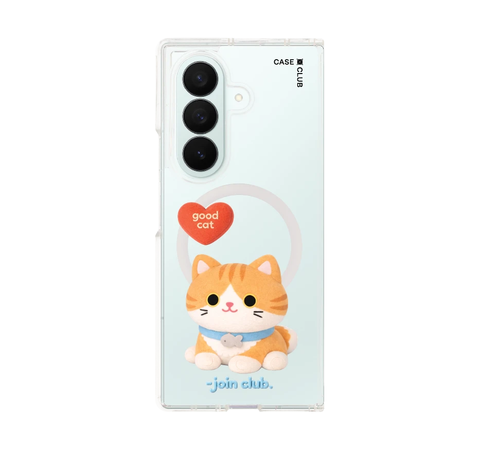 join the club heartful orange cat