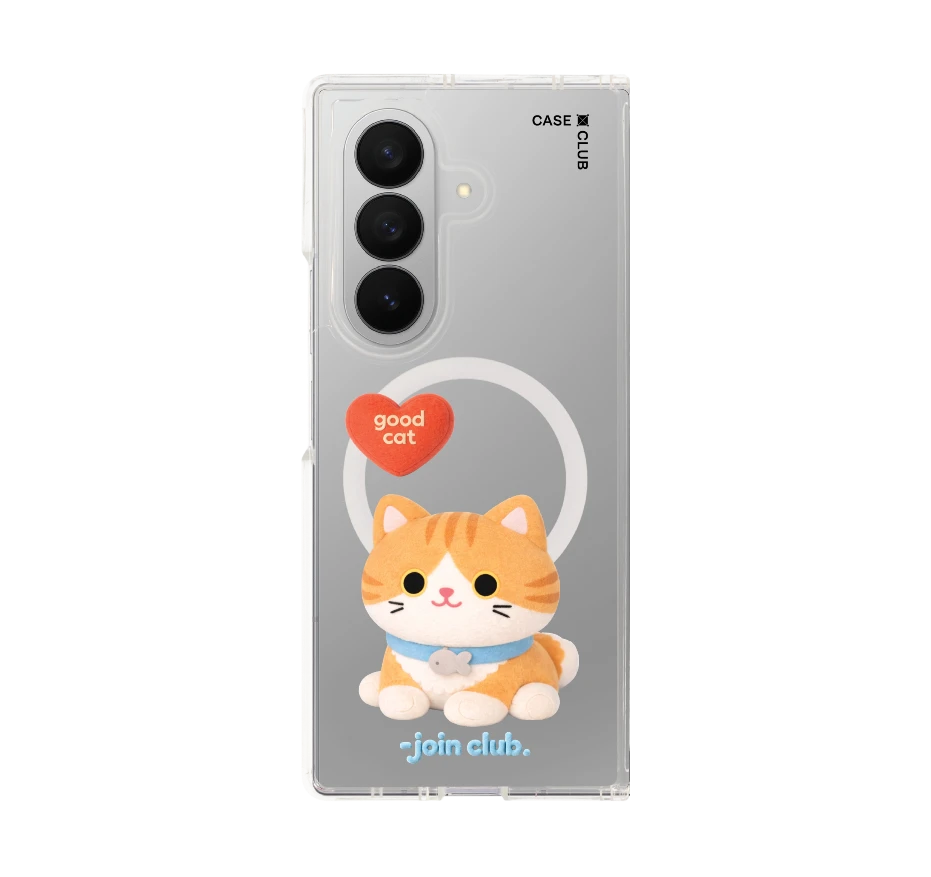 join the club heartful orange cat
