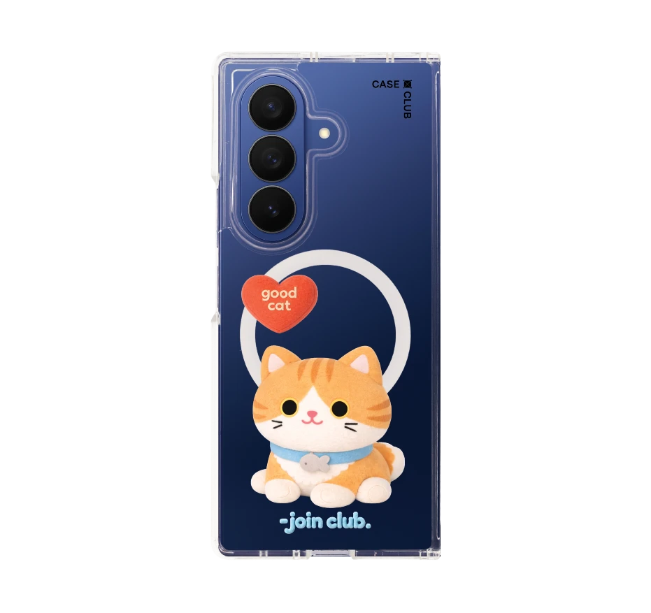 join the club heartful orange cat