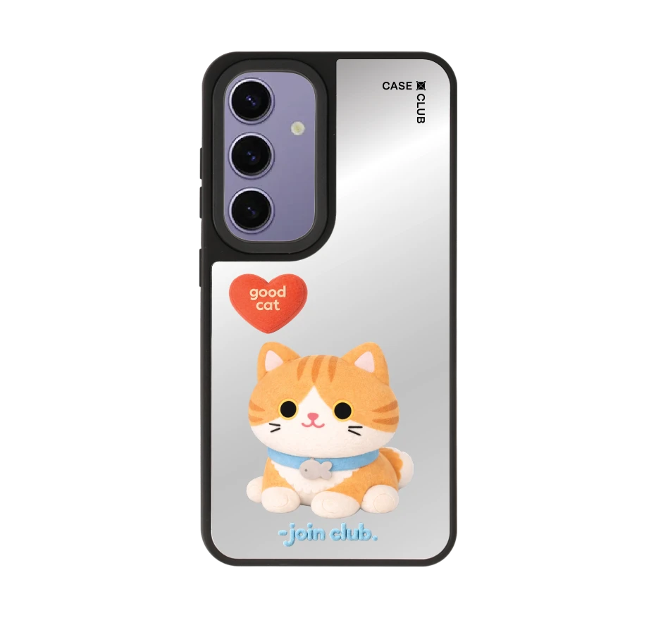 join the club heartful orange cat