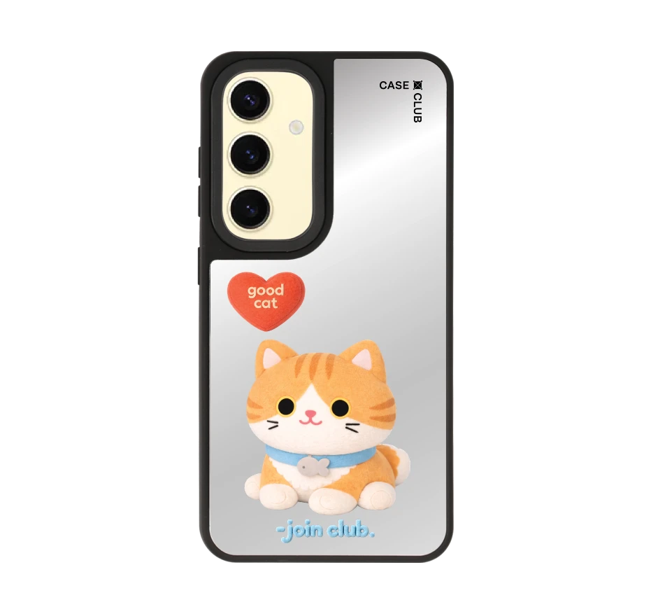 join the club heartful orange cat