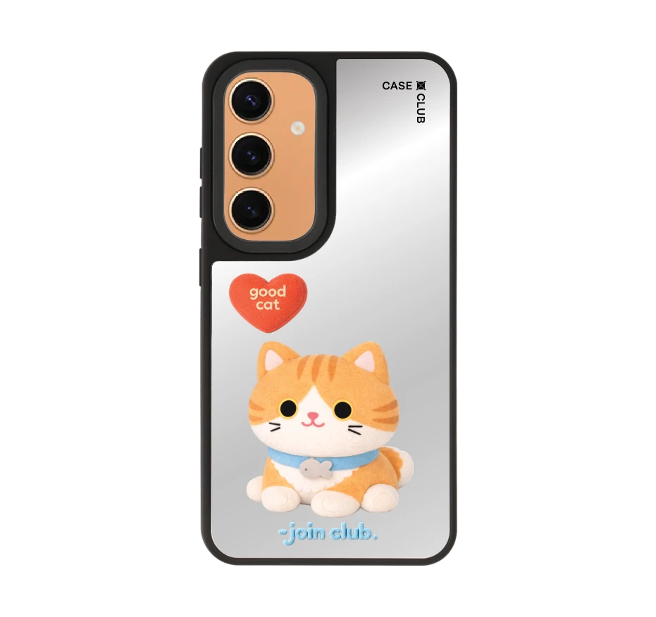 join the club heartful orange cat