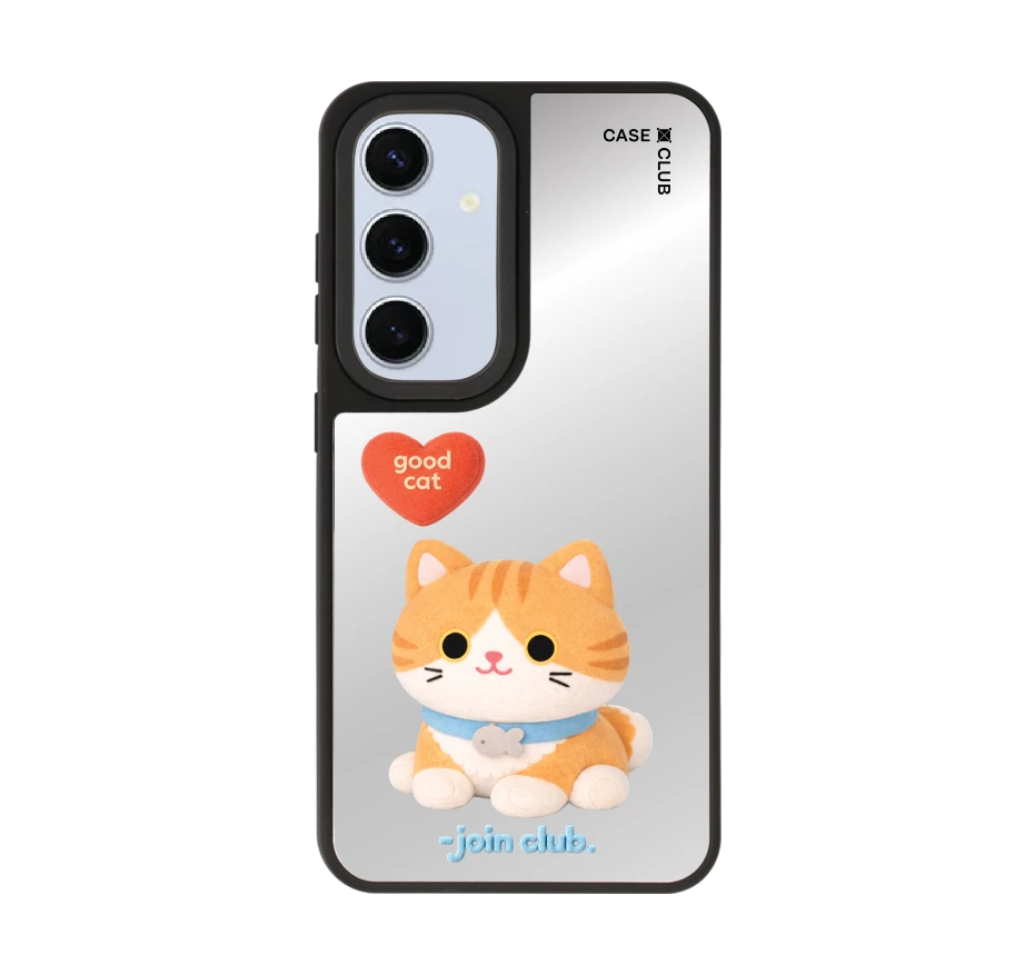 join the club heartful orange cat