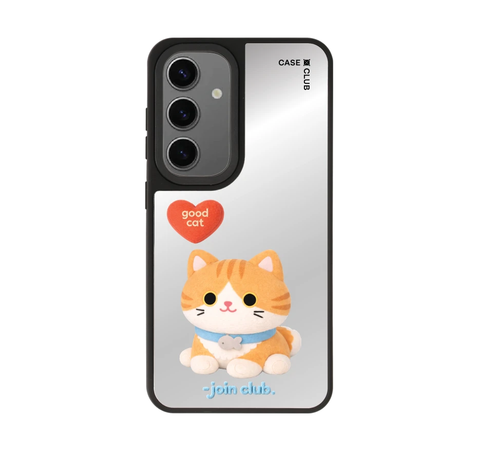 join the club heartful orange cat