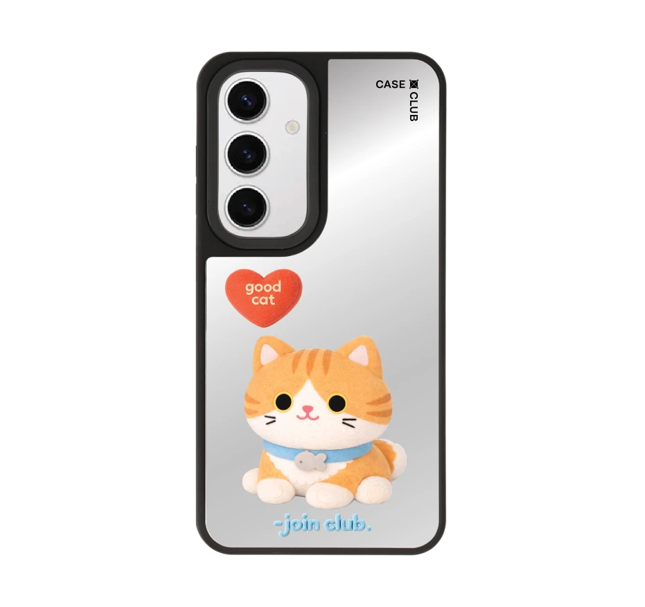 join the club heartful orange cat