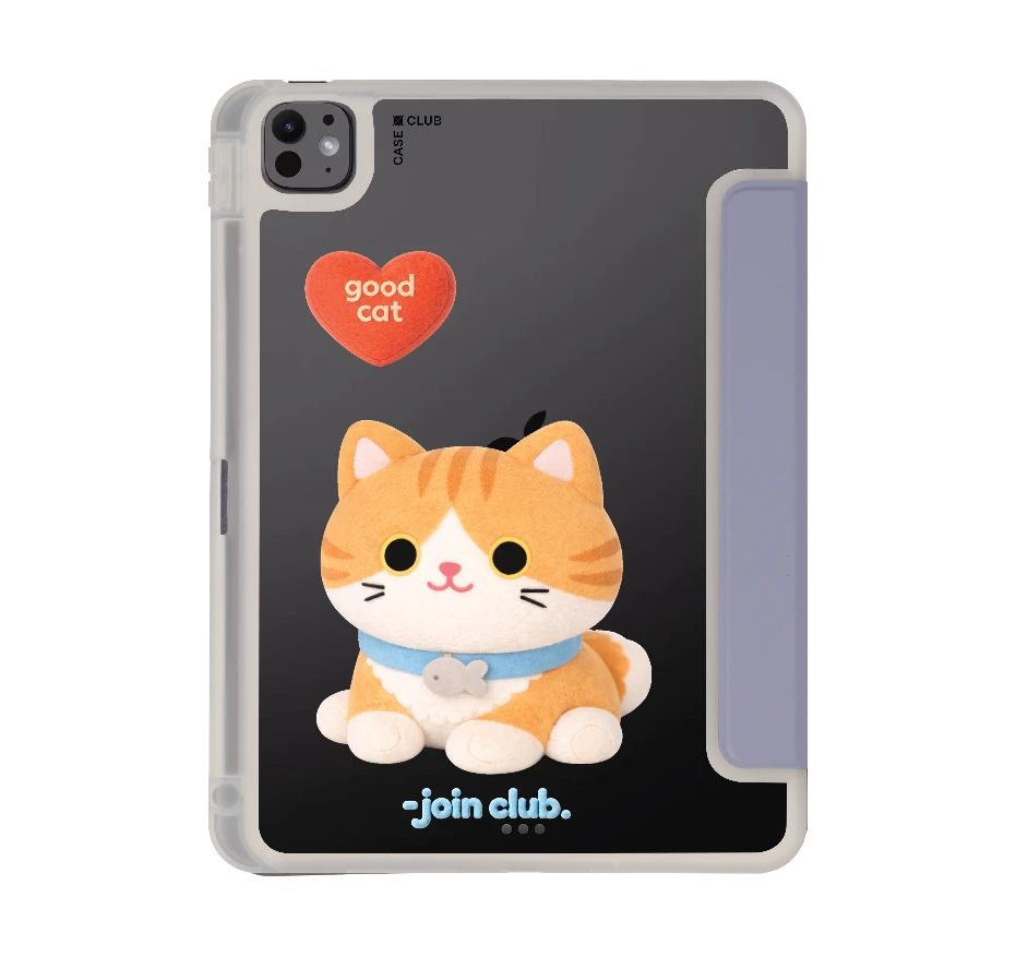 join the club heartful orange cat