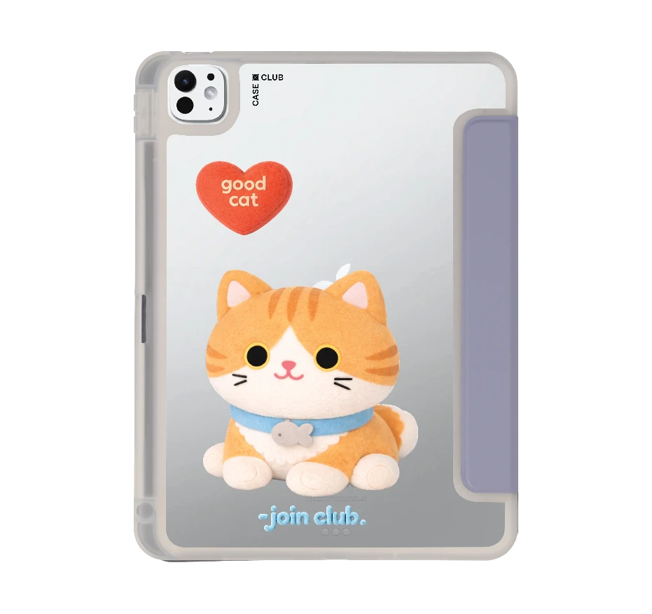 join the club heartful orange cat