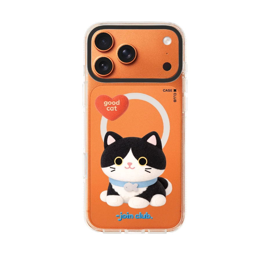 join the club heartful tuxedo cat
