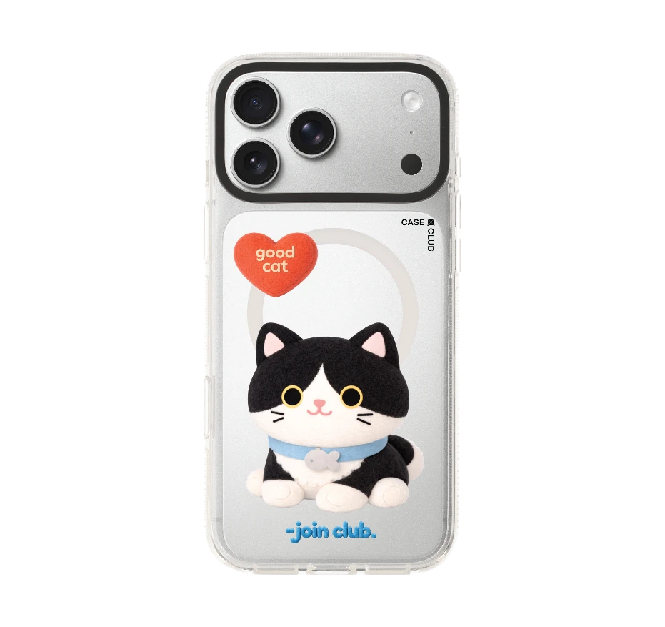 join the club heartful tuxedo cat