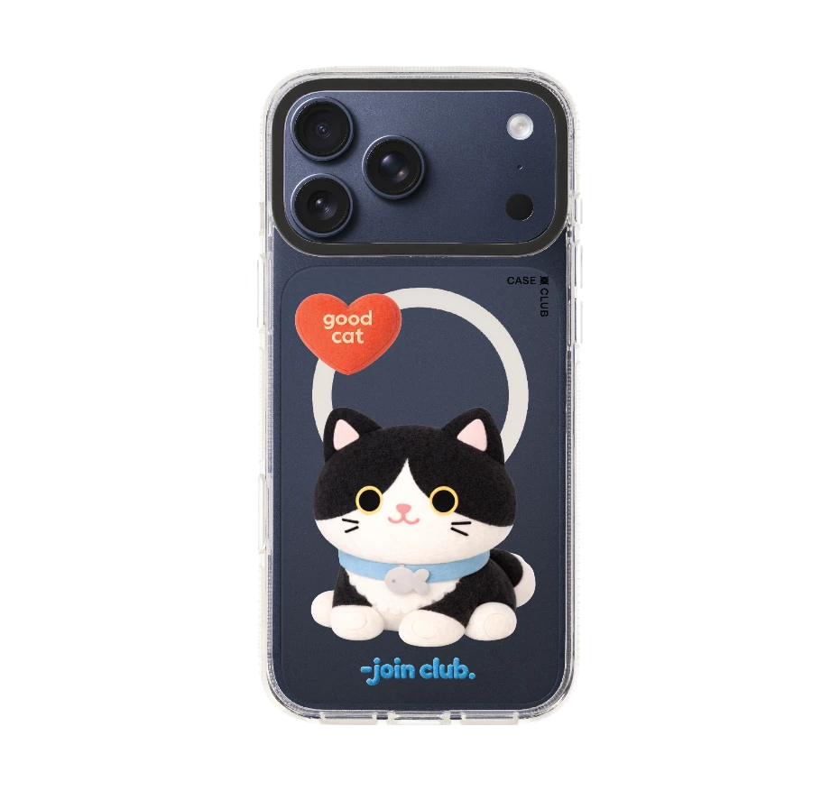 join the club heartful tuxedo cat
