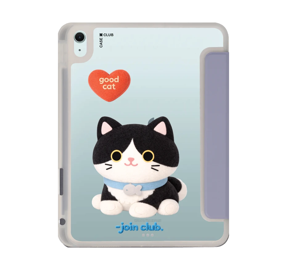 join the club heartful tuxedo cat