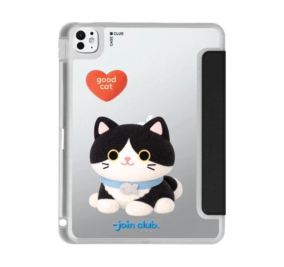 join the club heartful tuxedo cat