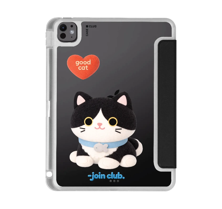 join the club heartful tuxedo cat