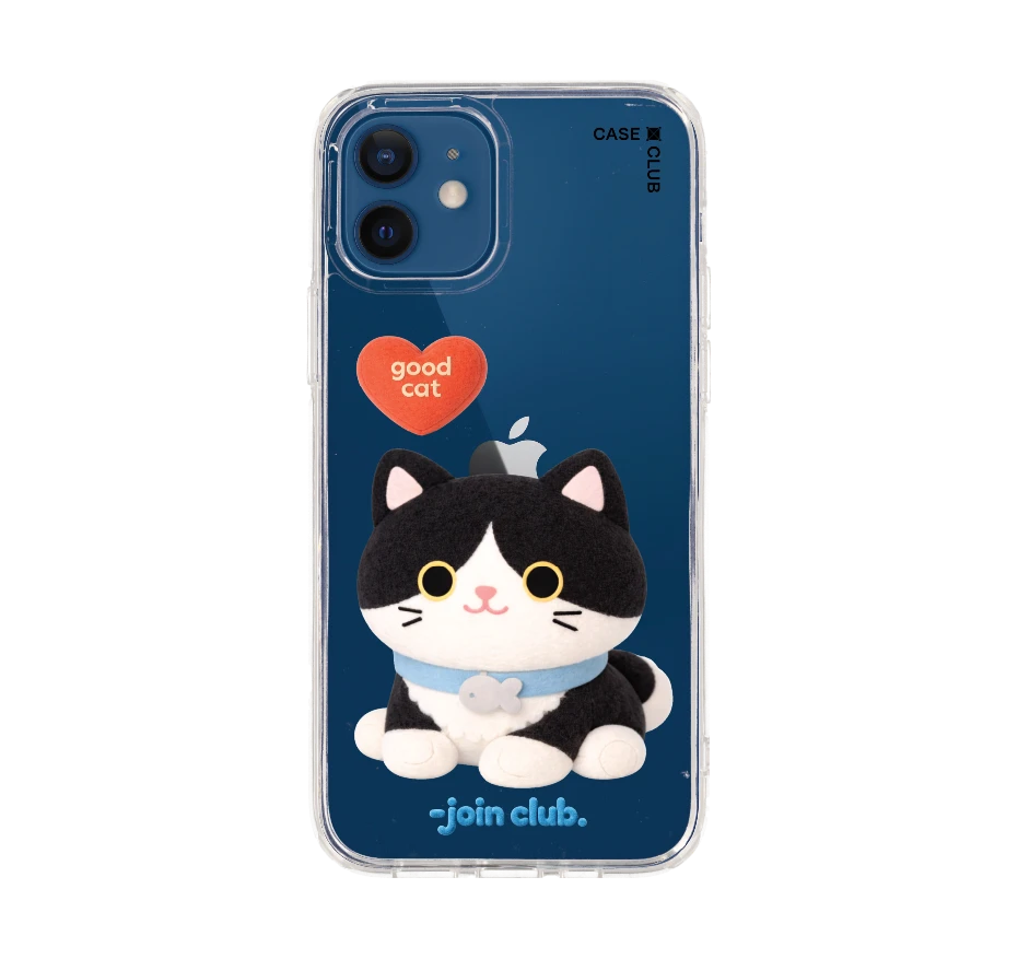 join the club heartful tuxedo cat
