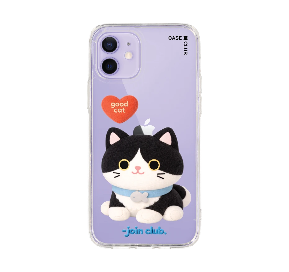 join the club heartful tuxedo cat