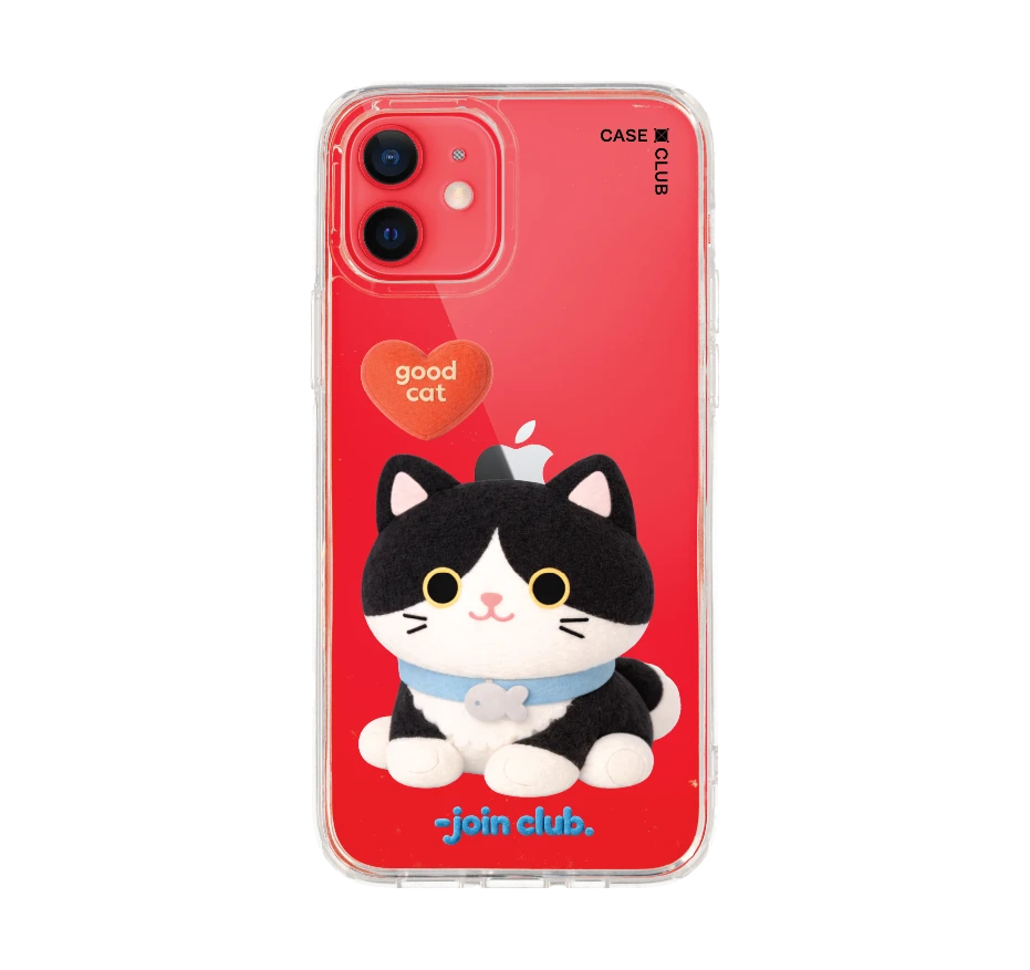 join the club heartful tuxedo cat