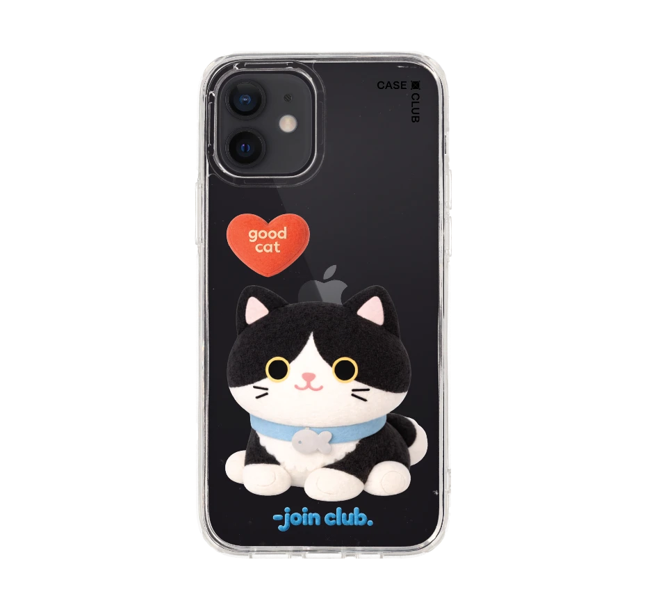 join the club heartful tuxedo cat