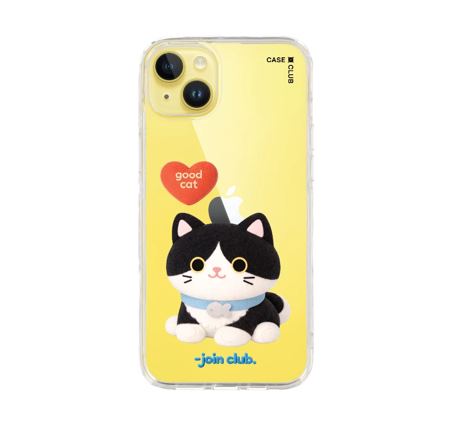 join the club heartful tuxedo cat