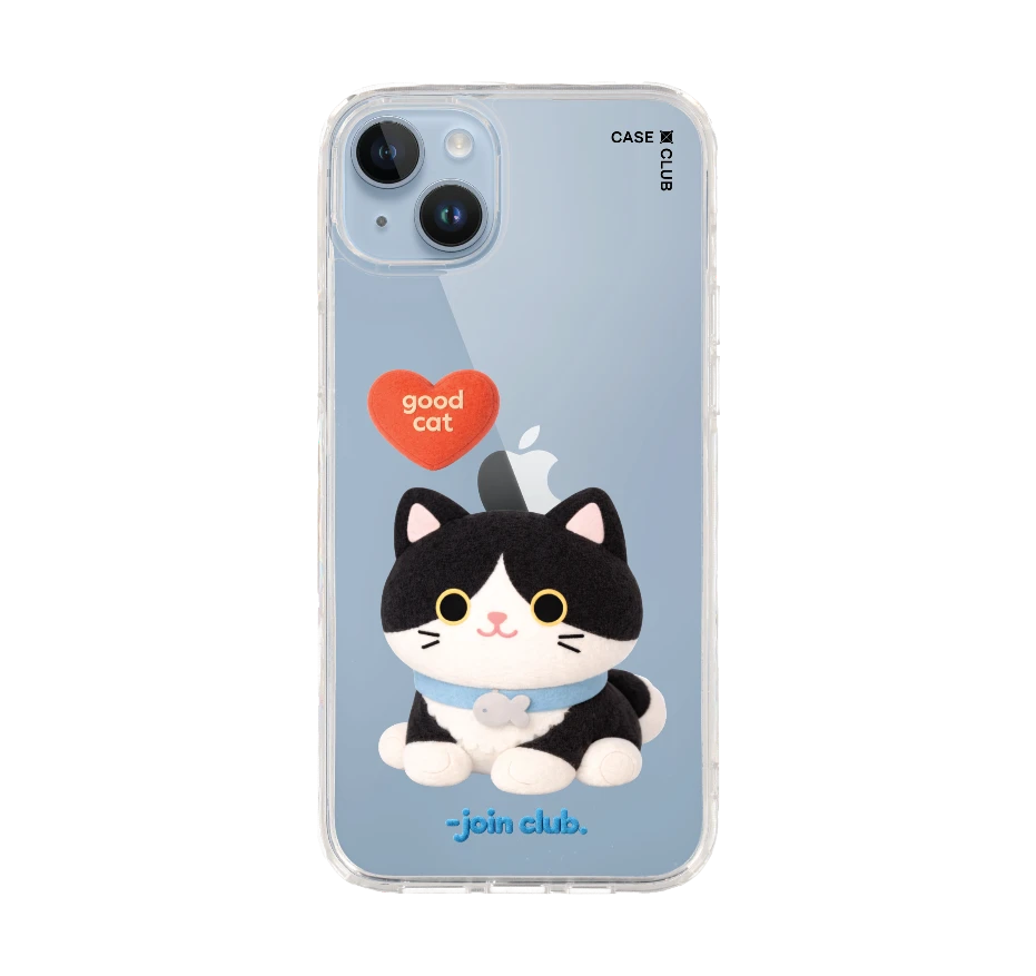 join the club heartful tuxedo cat