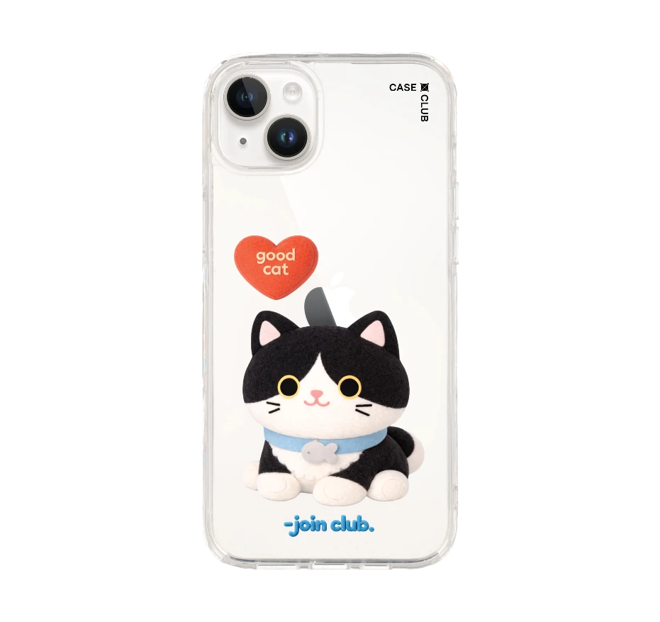 join the club heartful tuxedo cat