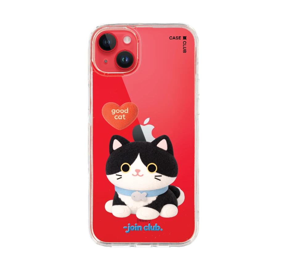 join the club heartful tuxedo cat