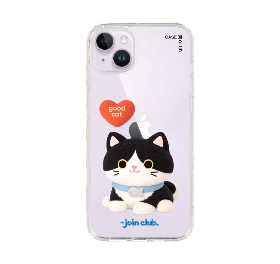 join the club heartful tuxedo cat