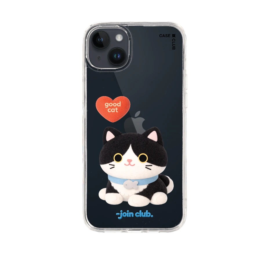 join the club heartful tuxedo cat