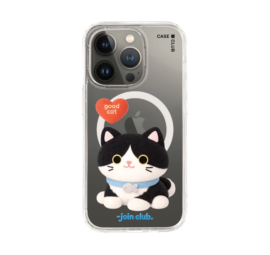 join the club heartful tuxedo cat