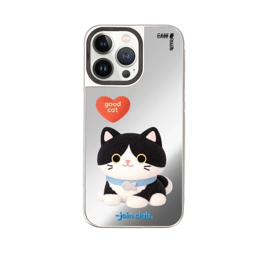 join the club heartful tuxedo cat