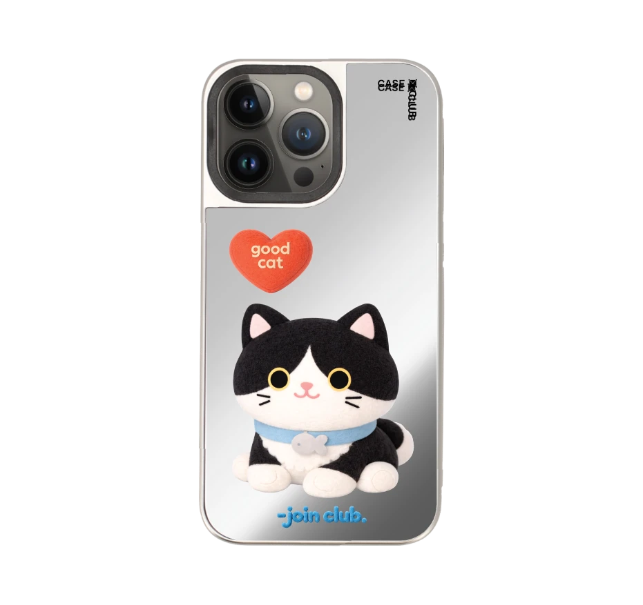 join the club heartful tuxedo cat