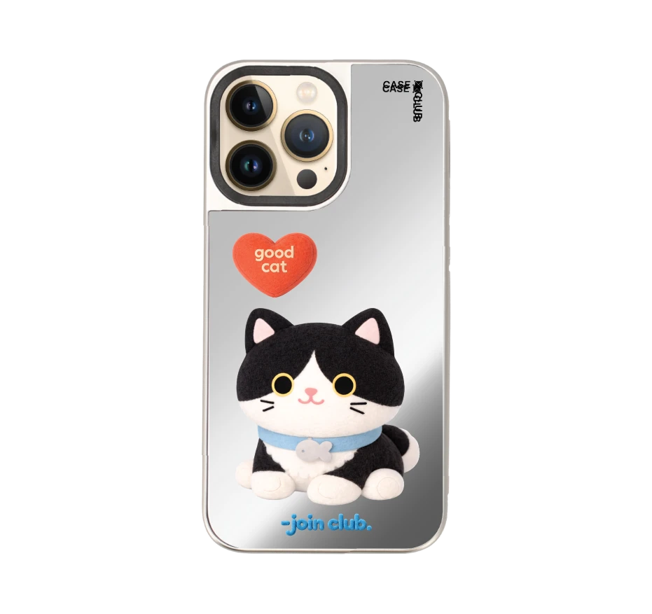 join the club heartful tuxedo cat