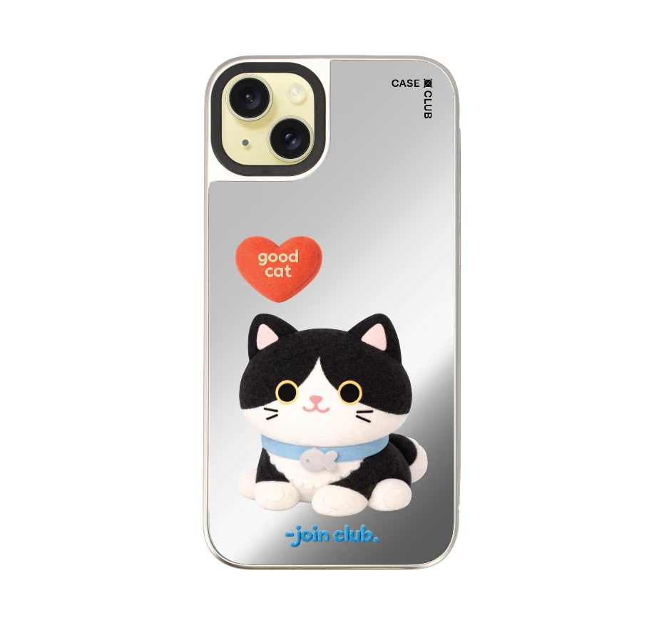 join the club heartful tuxedo cat