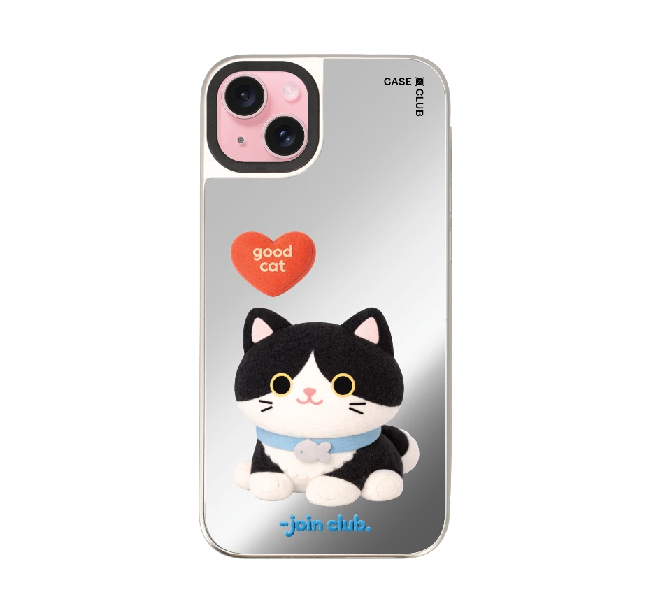 join the club heartful tuxedo cat