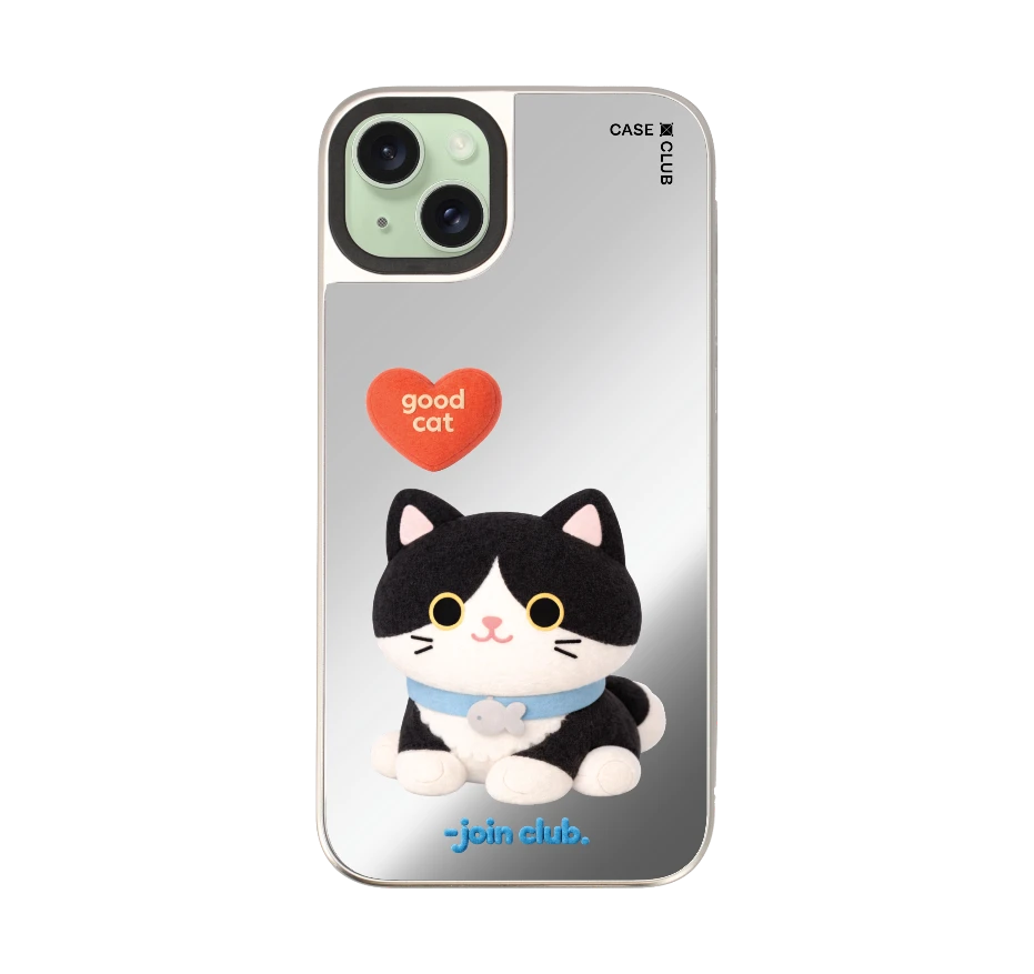 join the club heartful tuxedo cat