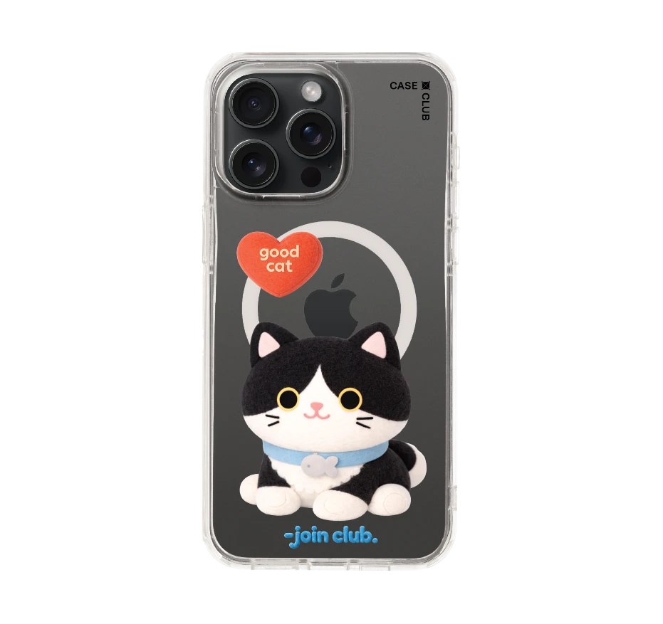 join the club heartful tuxedo cat