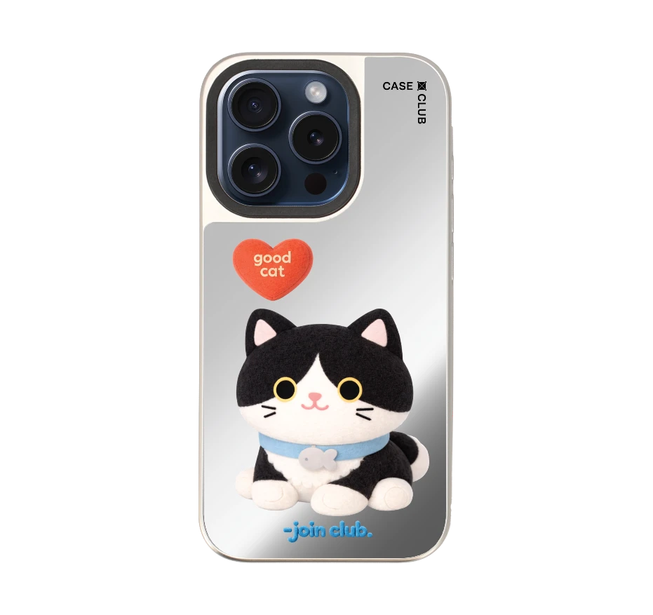 join the club heartful tuxedo cat