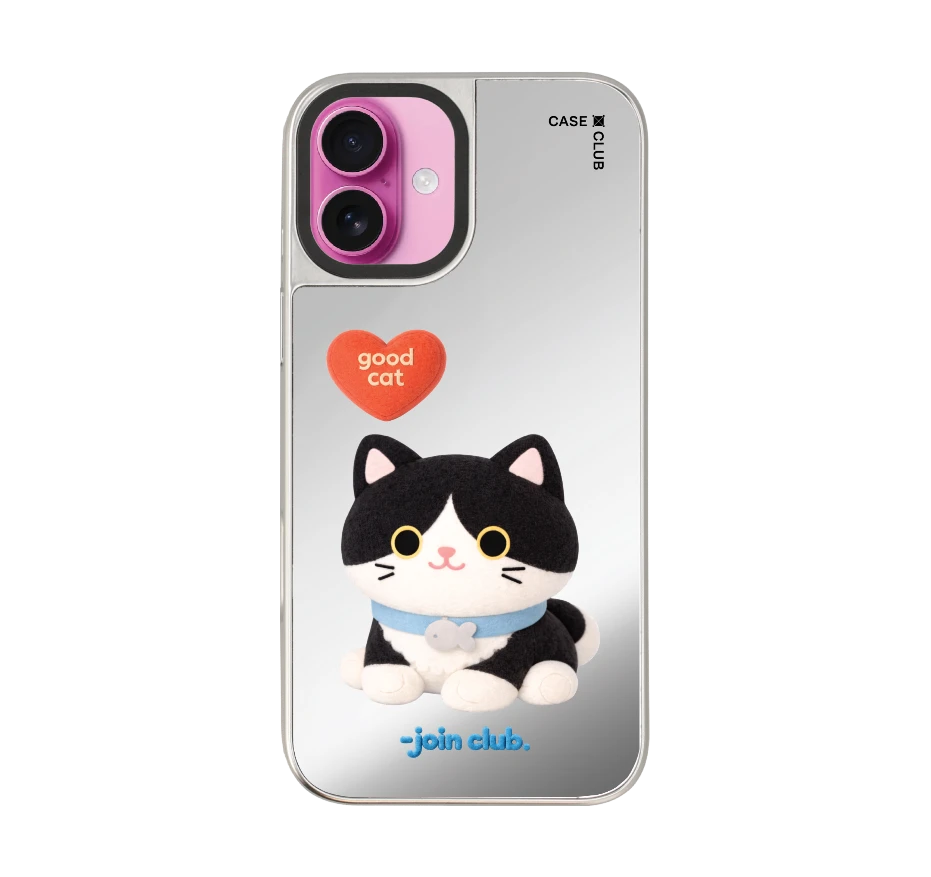 join the club heartful tuxedo cat