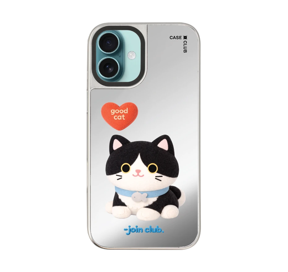 join the club heartful tuxedo cat