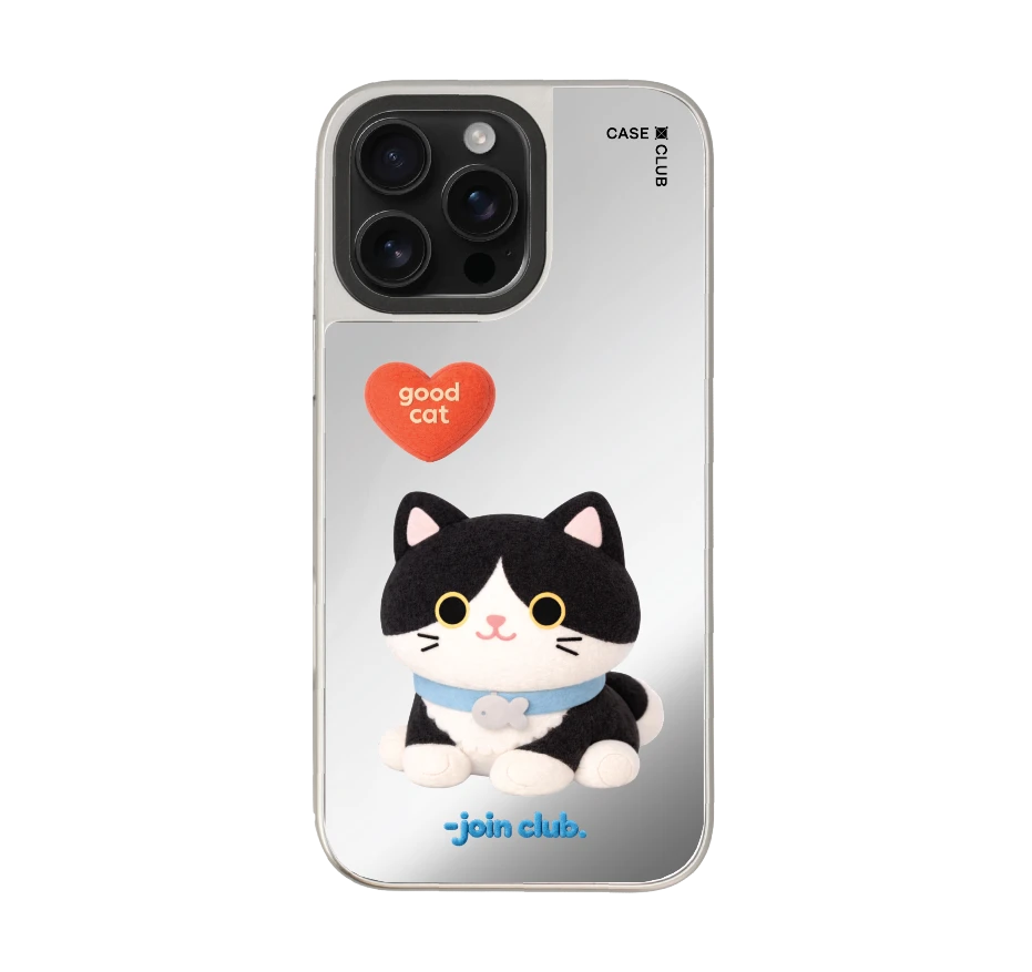 join the club heartful tuxedo cat