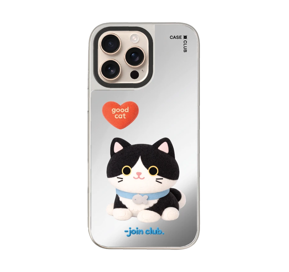 join the club heartful tuxedo cat